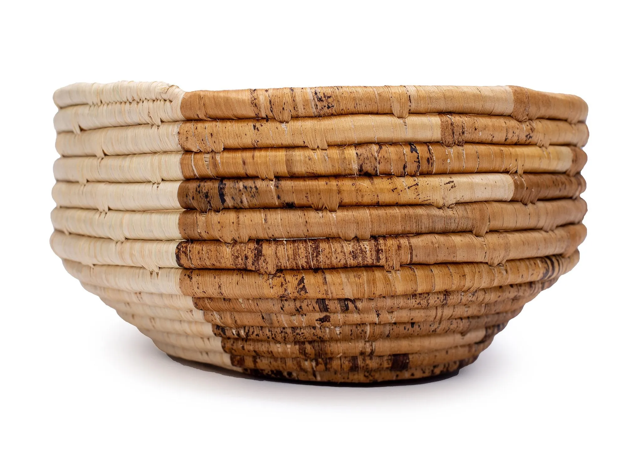Banana Leaf Deep Round Bowl in Two Tones