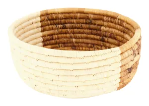 Banana Leaf Deep Round Bowl in Two Tones