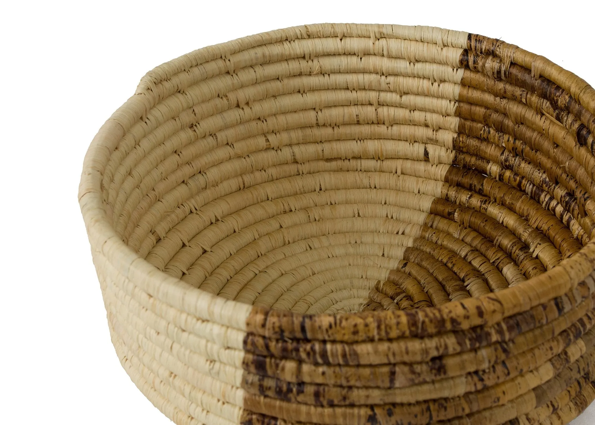 Banana Leaf Deep Round Bowl in Two Tones