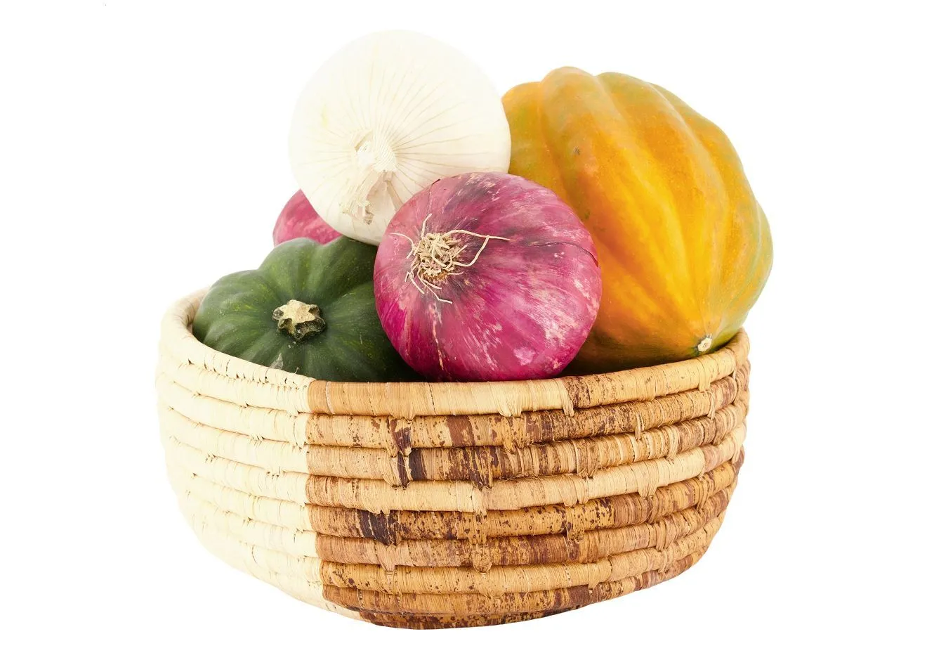 Banana Leaf Deep Round Bowl in Two Tones