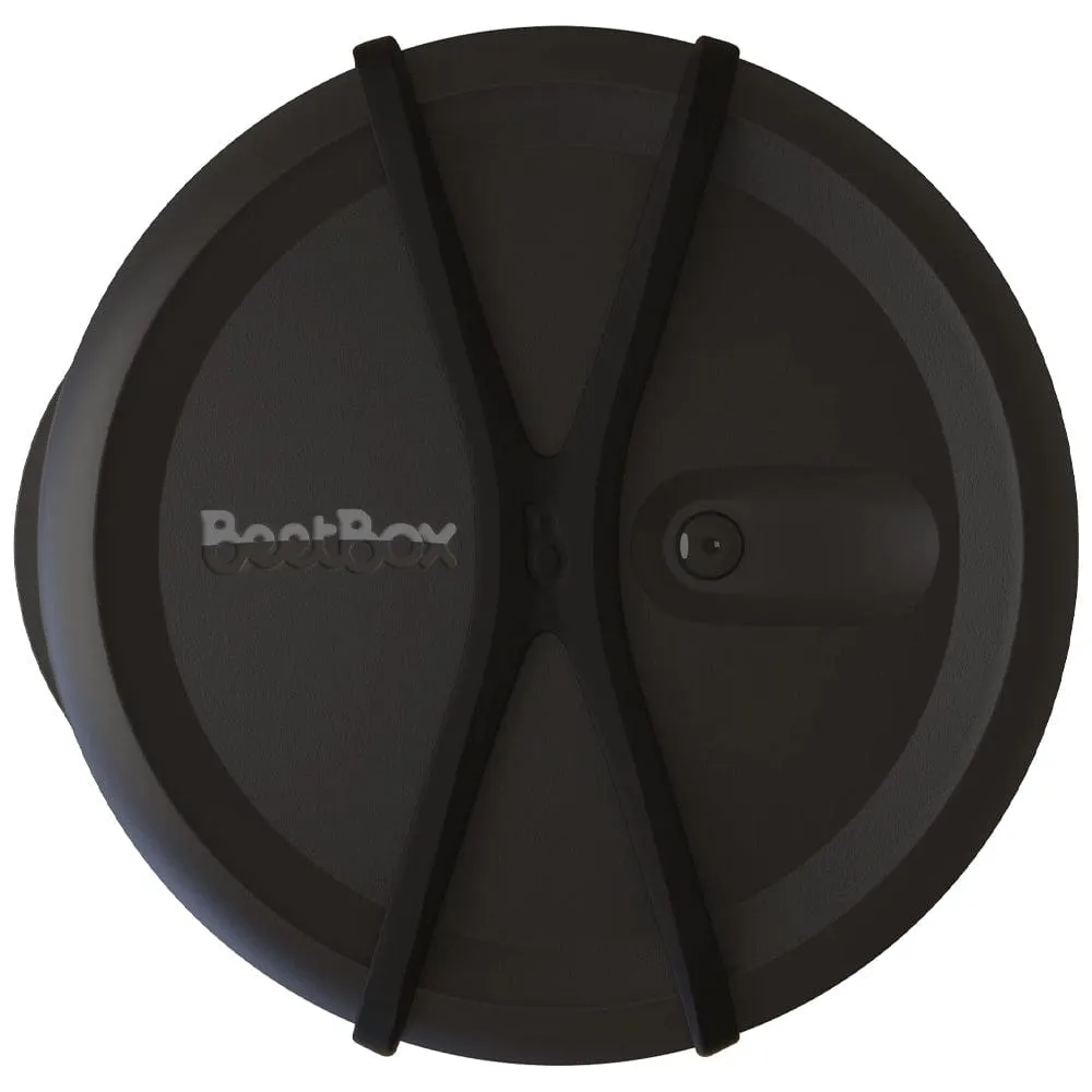 BeetBox Glass Lunch Boxes - Black with Black Band
