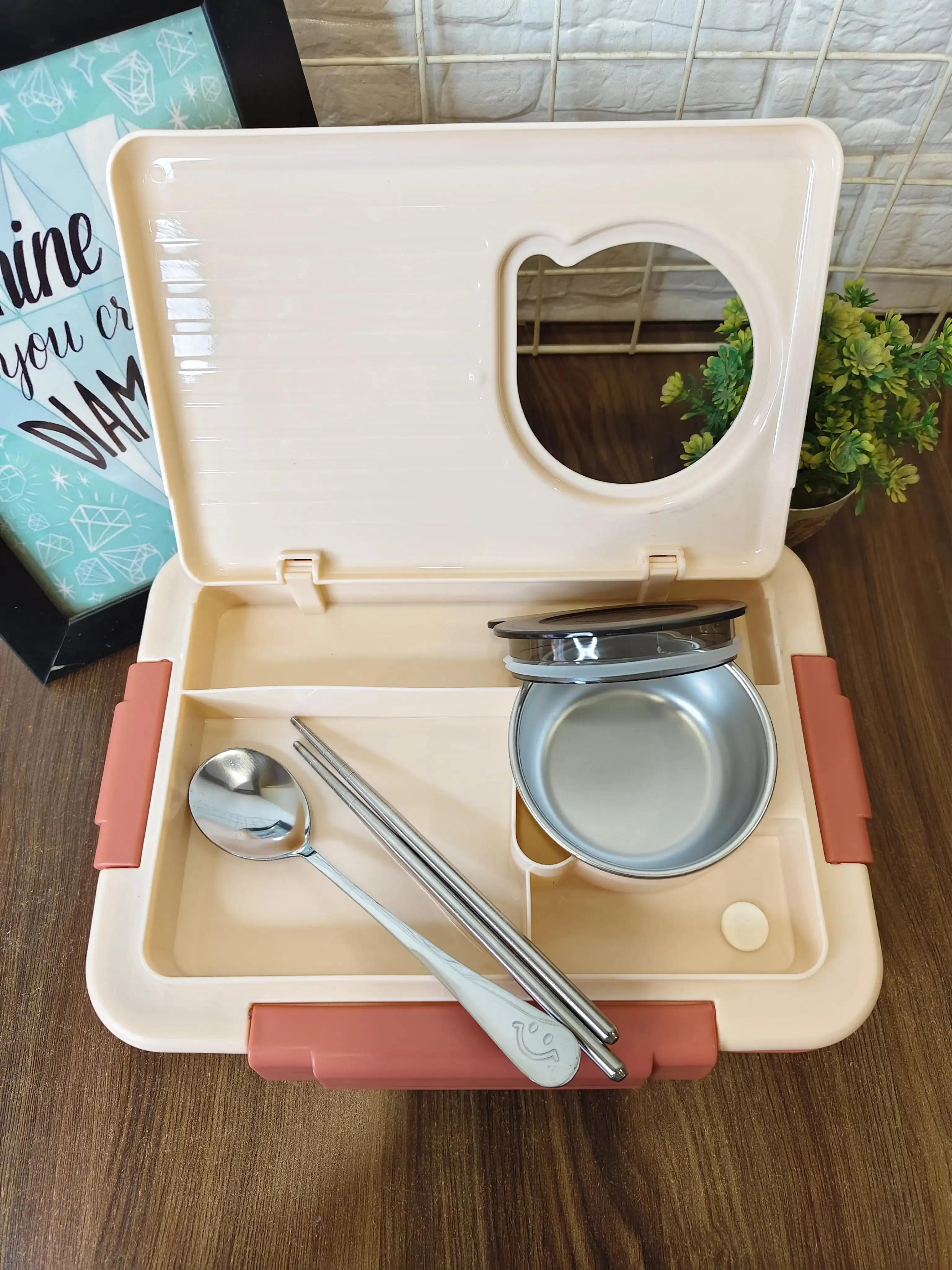 Bento office lunch box 1100 150 ml 4 grids   bowl