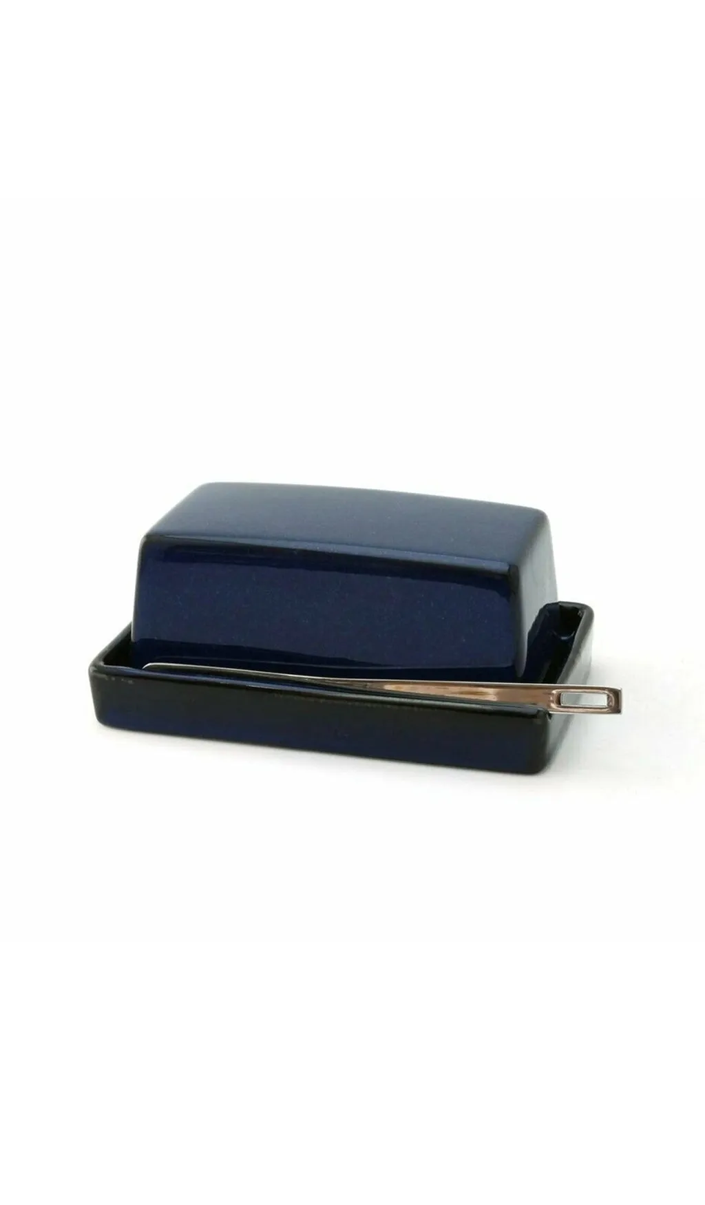 Ceramic Butter Dish with Knife