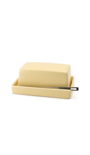 Ceramic Butter Dish with Knife