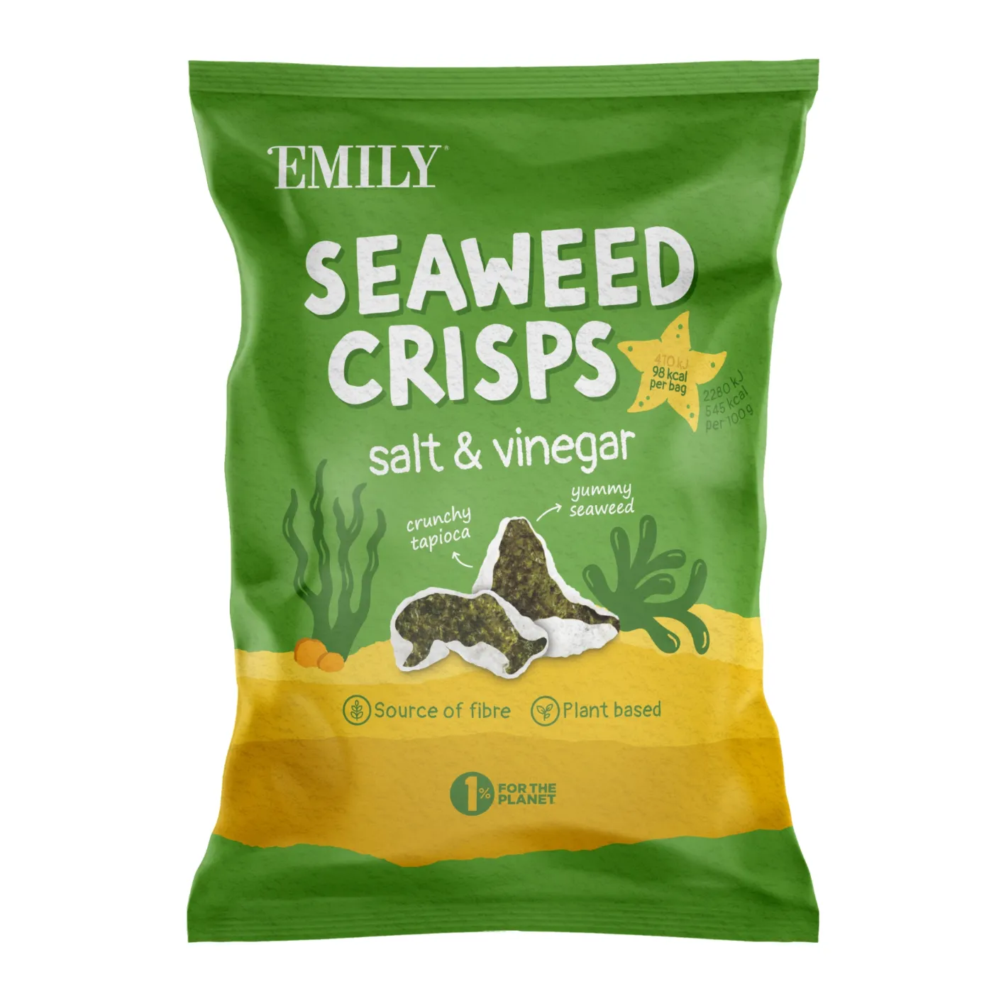 Emily Seaweed Crisps Salt & Vinegar 18g