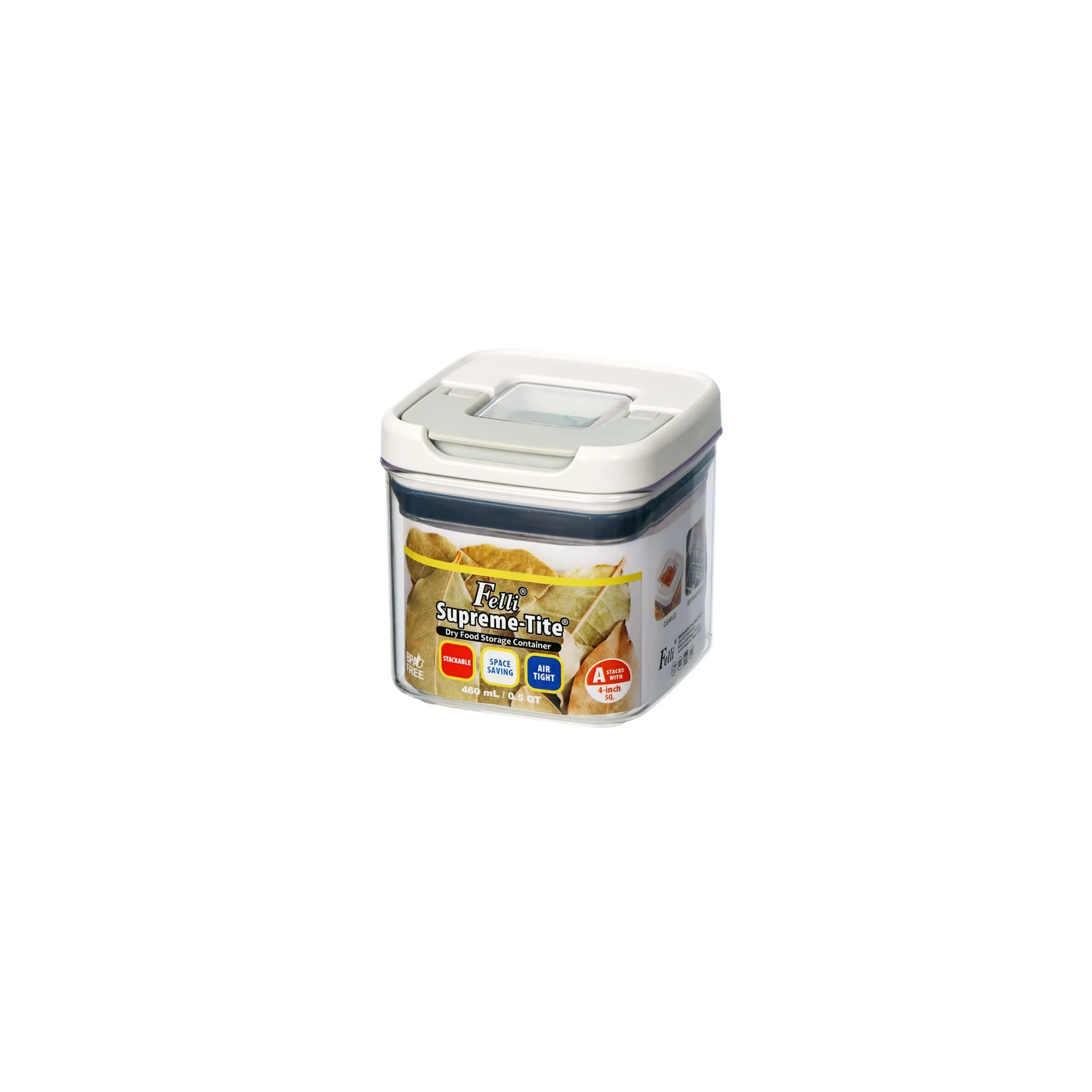 Felli Supreme Tite Square 460mL Pantry Container