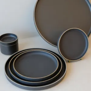 Hasami Porcelain Black Colour Plate