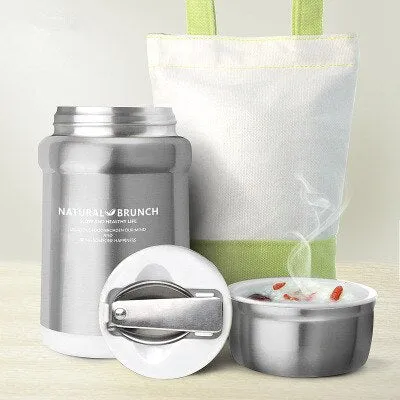 Insulated Food vacuum Flask Container With Bag