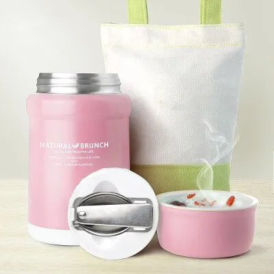 Insulated Food vacuum Flask Container With Bag