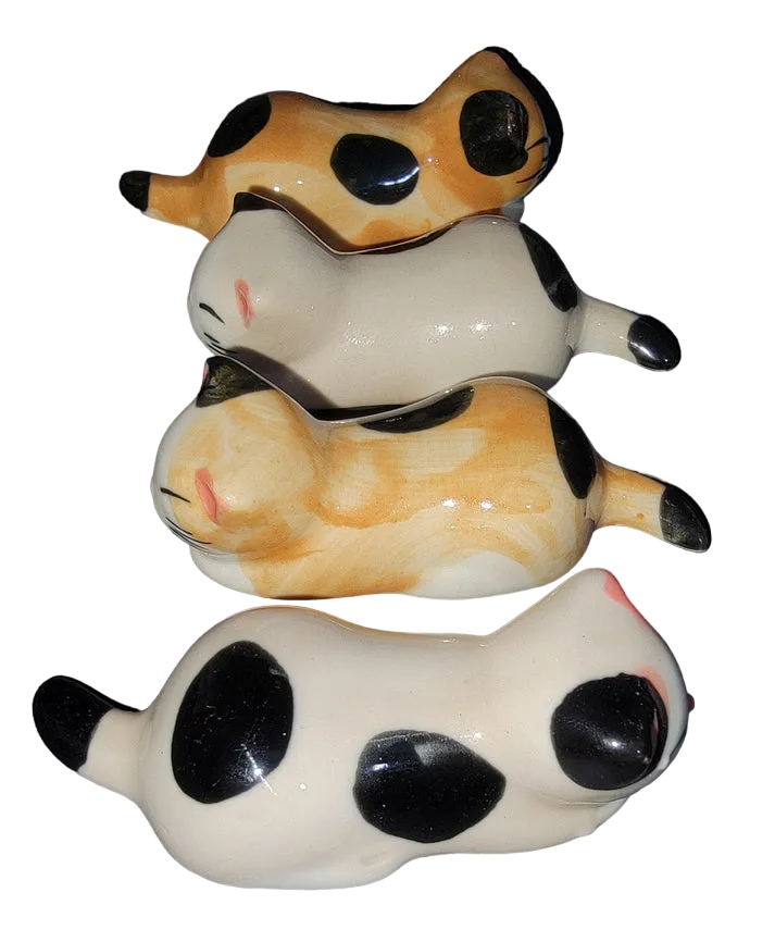 Japanese Import, Ceramic Calico Cat Chopstick Rests, Assorted Styles
