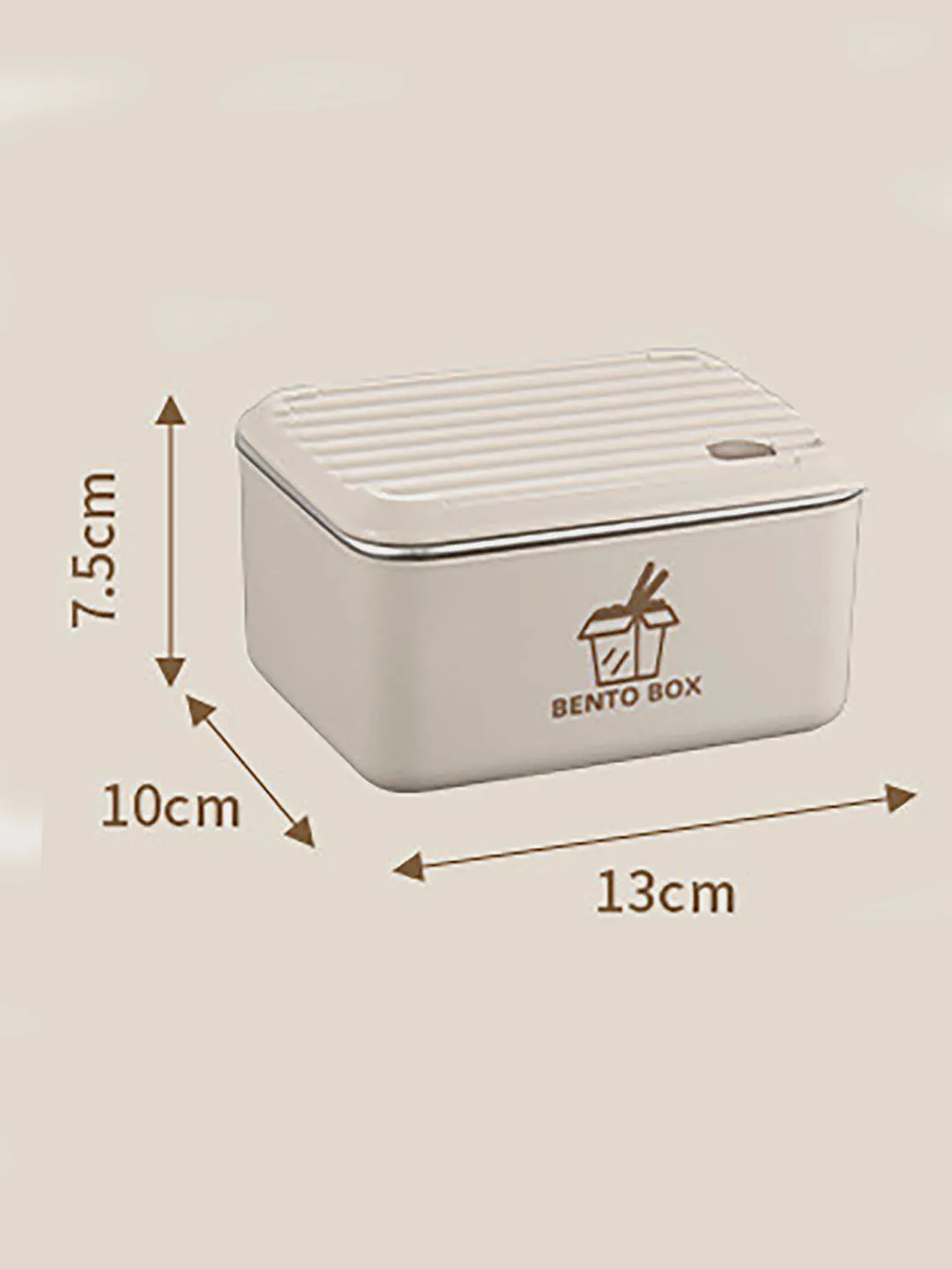 Little Surprise Box Cream 2pcs Bento Stainless Steel Lunch Box Container set with insulated Matching lunch Bag