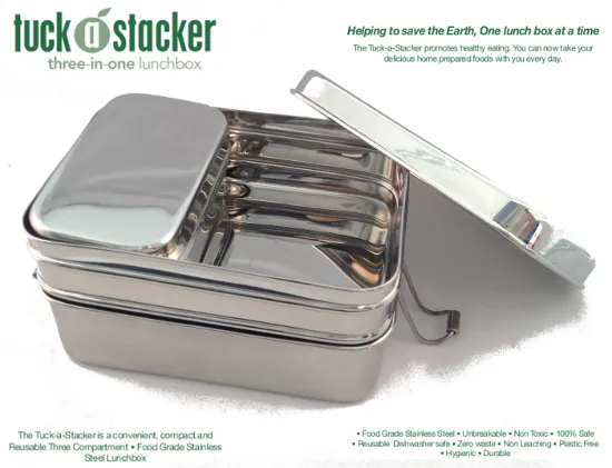 Tuck-a-Stacker Trio Stainless Steel Lunch Box