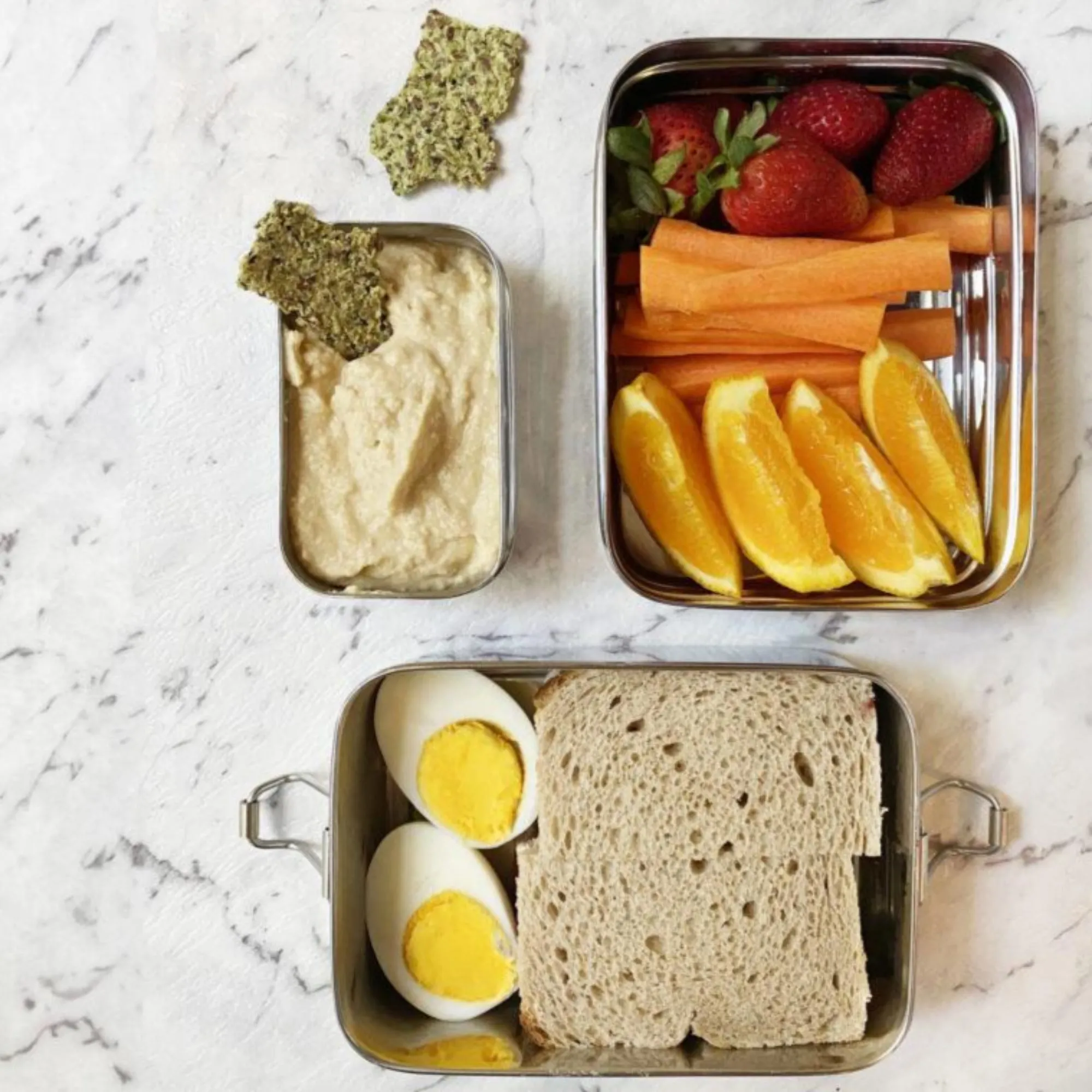 Tuck-a-Stacker Trio Stainless Steel Lunch Box